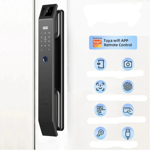 RAYKUBE Serrure de porte numérique à reconnaissance faciale WiFi 3D